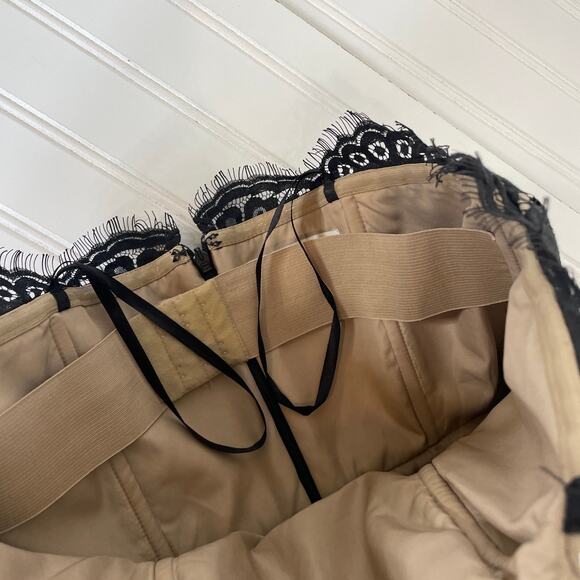 Neiman Marcus x Target Robert Rodriguez Black Lace Strapless Mini Dress Size 4 - Picture 5 of 8